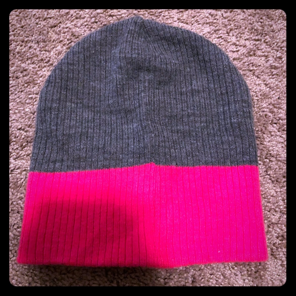 Hot Pink & Gray beanie